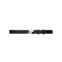Ceinture cuir grainé logo AC