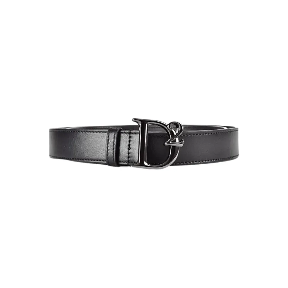 Ceinture en cuir avec boucle en métal
