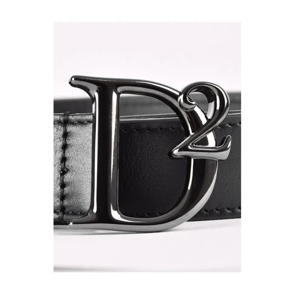 Ceinture en cuir avec boucle en métal