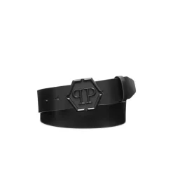 Ceinture en cuir avec boucle hexagonale