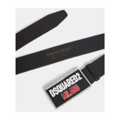 Ceinture en cuir avec boucle logo