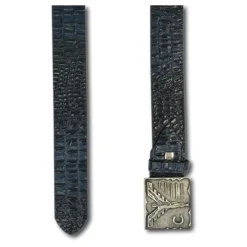 Ceinture en cuir avec embossage croco