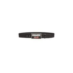 Ceinture en Cuir avec Logo Plaque
