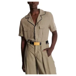 Ceinture en cuir avec épingle à nourrice