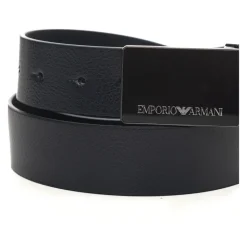 Ceinture en cuir grainé avec plaque