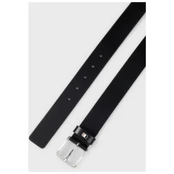 Ceinture en cuir rayée pour homme
