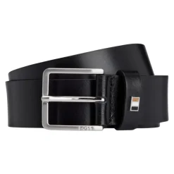 Ceinture en cuir rayée pour homme