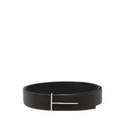 Ceinture fine réversible en cuir grainé T