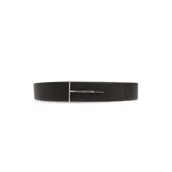 Ceinture fine réversible en cuir grainé T