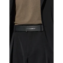 Ceinture fine réversible en cuir grainé T