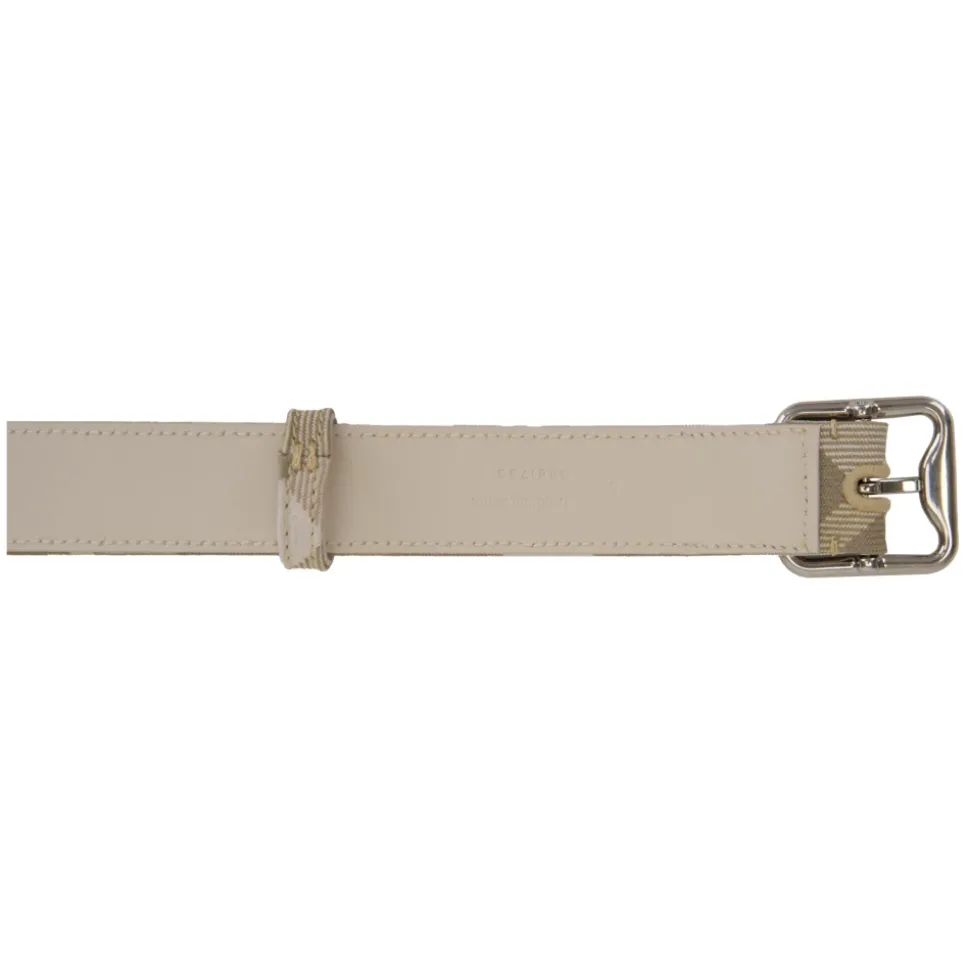 Ceinture Homme à Carreaux en Cuir