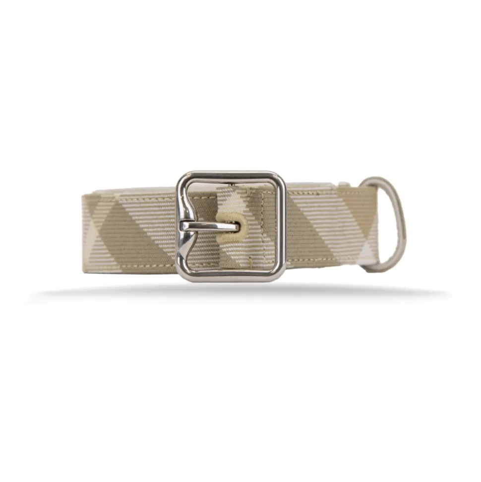 Ceinture Homme à Carreaux en Cuir