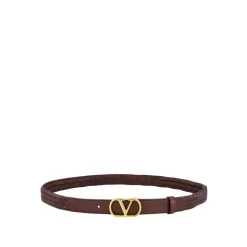Ceinture VLogo en Cuir Tressé
