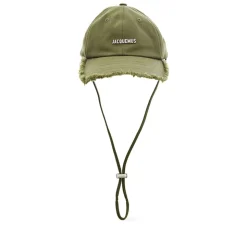 Chapeau Vert à Bord Frangé avec Sangle Réglable