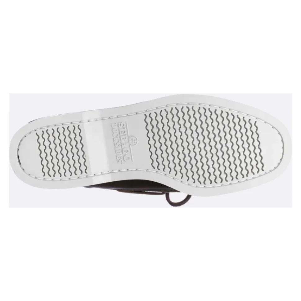 Chaussures bateau en cuir marron faites main
