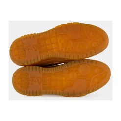 Chaussures bateau hybrides en cuir marron