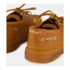 Chaussures bateau hybrides en cuir marron