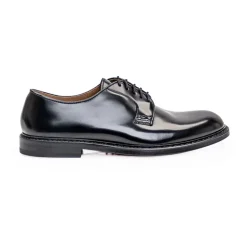Chaussures à lacets en cuir noir