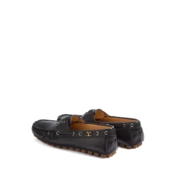 Chaussures noires en cuir VLogo Slip-On