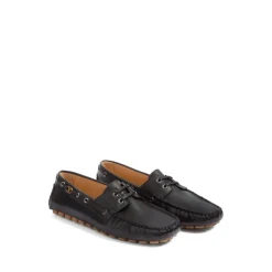 Chaussures noires en cuir VLogo Slip-On