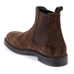 Chaussures Plates en Daim Marron Italie