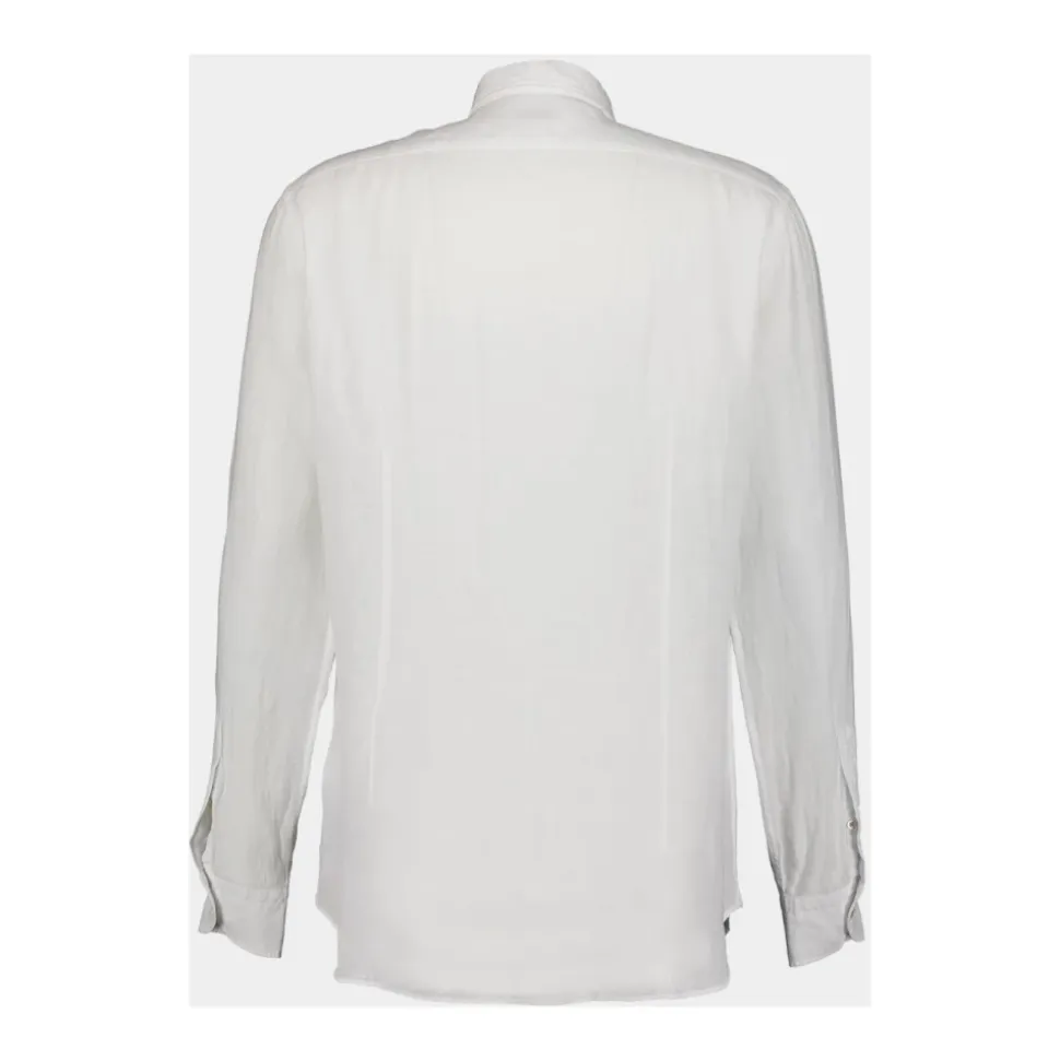 Chemise Classique en Lin Blanc
