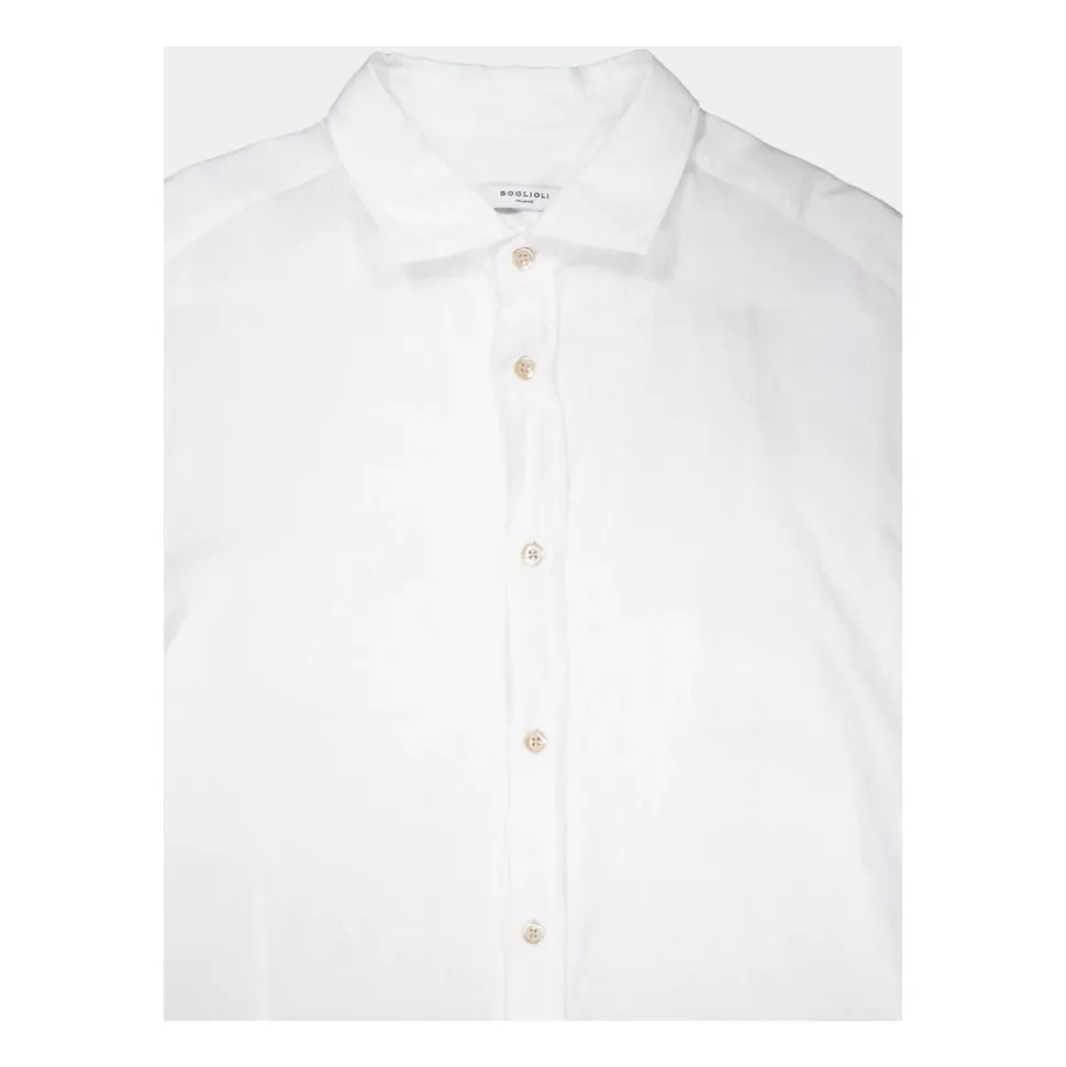 Chemise Classique en Lin Blanc