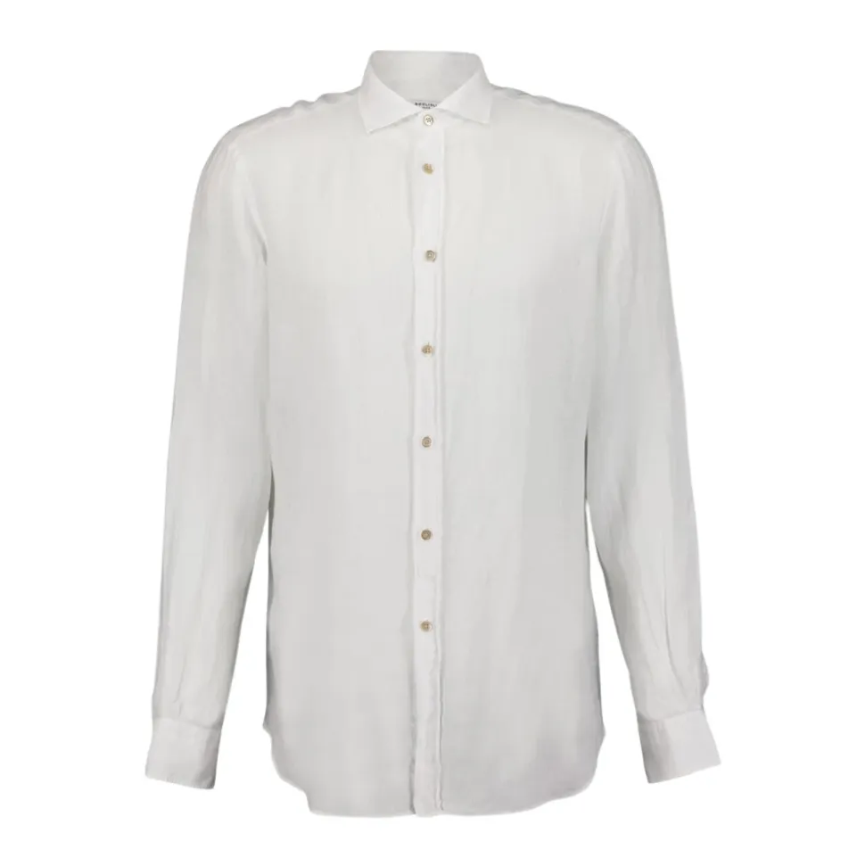 Chemise Classique en Lin Blanc