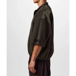 Chemise à Demi-Zip Col Montant Ink Logo