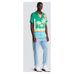 Chemise de pyjama à imprimé palmier