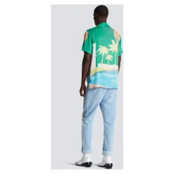 Chemise de pyjama à imprimé palmier