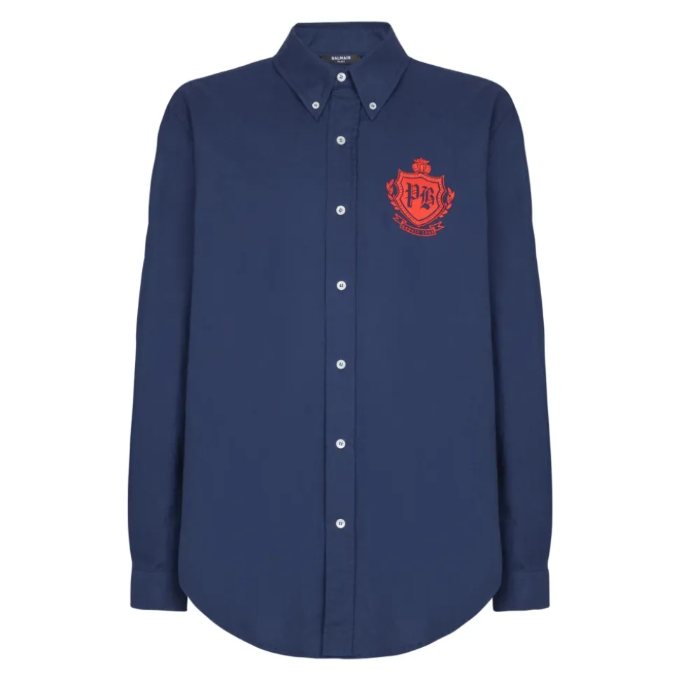 Chemise en coton Oxford College Emblem