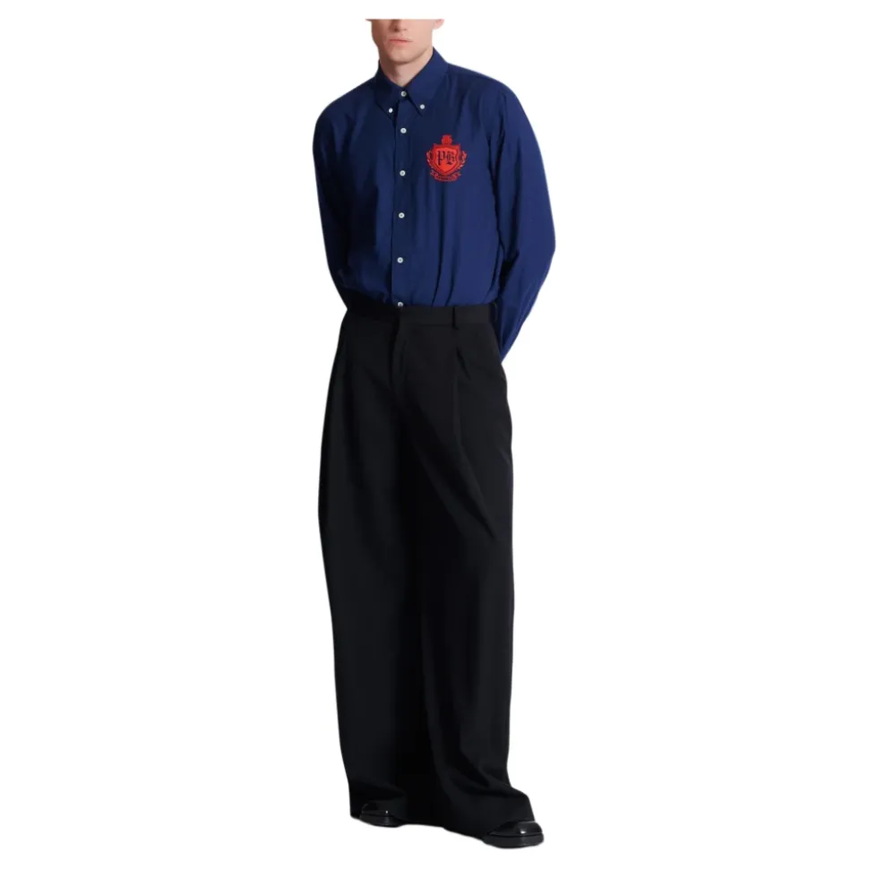 Chemise en coton Oxford College Emblem