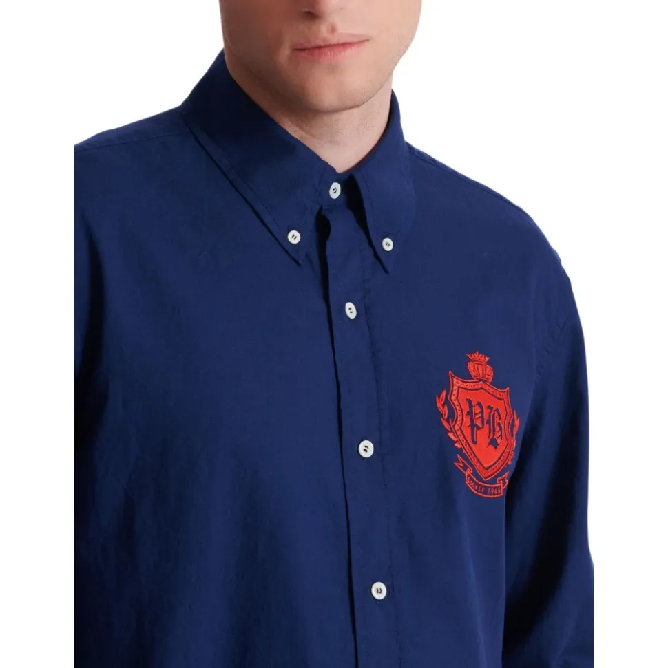 Chemise en coton Oxford College Emblem