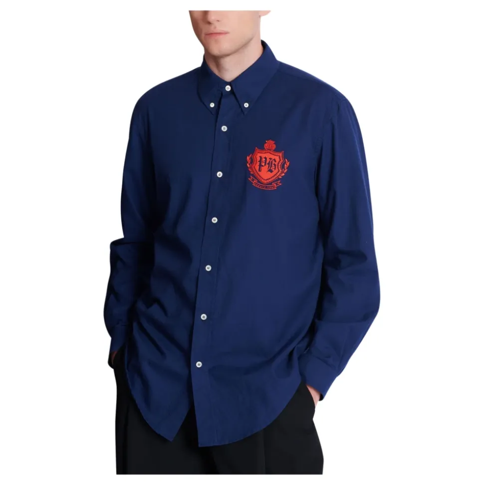 Chemise en coton Oxford College Emblem