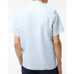 Chemise en lin bleu clair