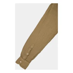 Chemise en Lin Marron Élégance Décontractée