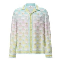 Chemise en soie à motif