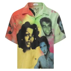 Chemise en twill de soie imprimée