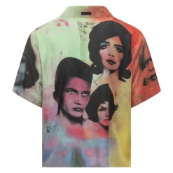 Chemise en twill de soie imprimée