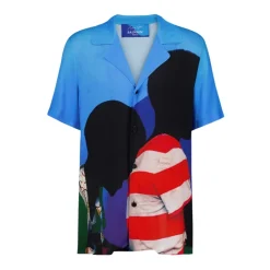 Chemise en twill imprimé avec art sur toute la surface