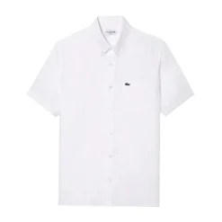 Chemise à Manches Courtes en Lin Blanc