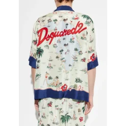 Chemise à Manches Courtes en Soie
