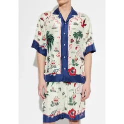Chemise à Manches Courtes en Soie