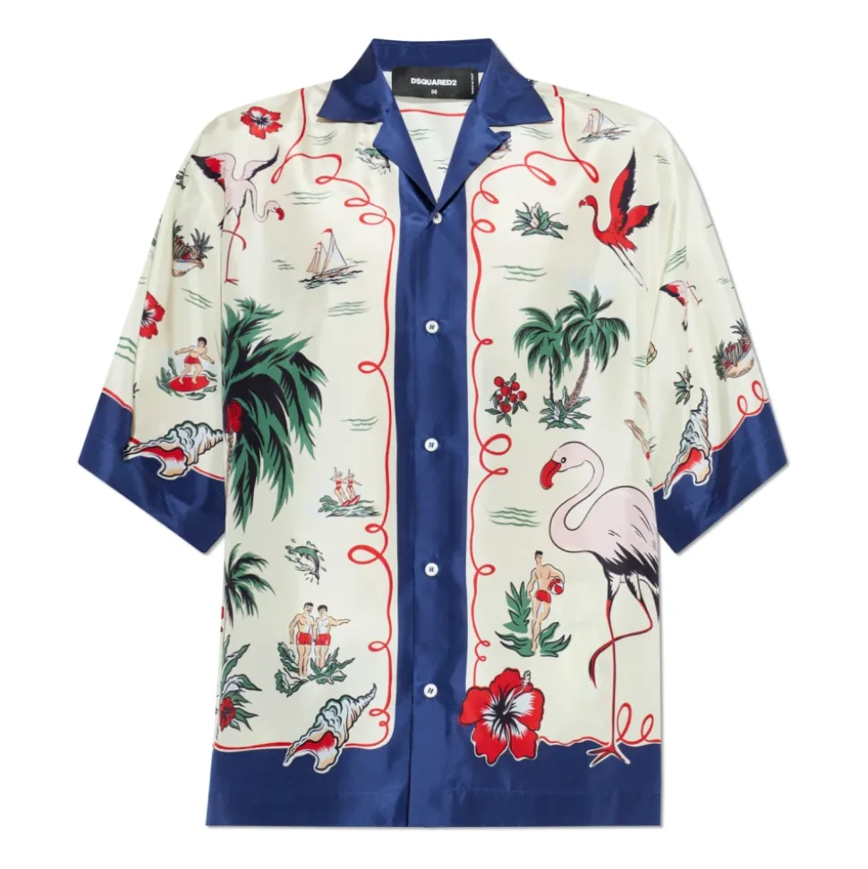 Chemise à Manches Courtes en Soie