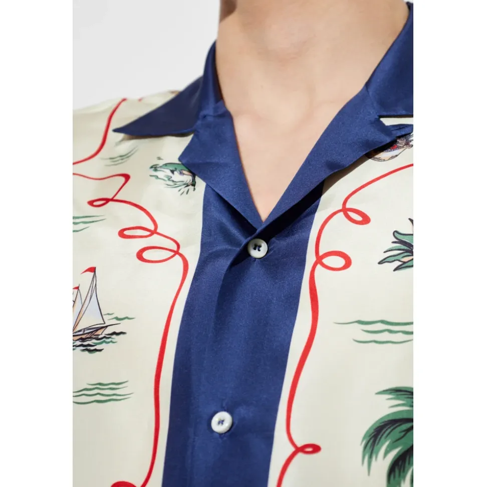 Chemise à Manches Courtes en Soie