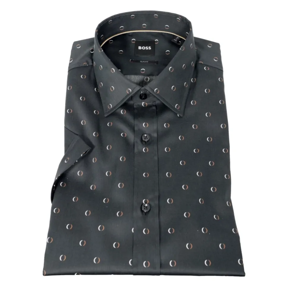 Chemise à Manches Courtes et Motif Ajusté