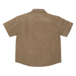 Chemise à manches courtes kaki pour homme