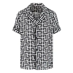 Chemise noire à manches courtes