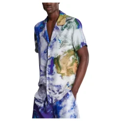 Chemise pyjama imprimée motif Earth
